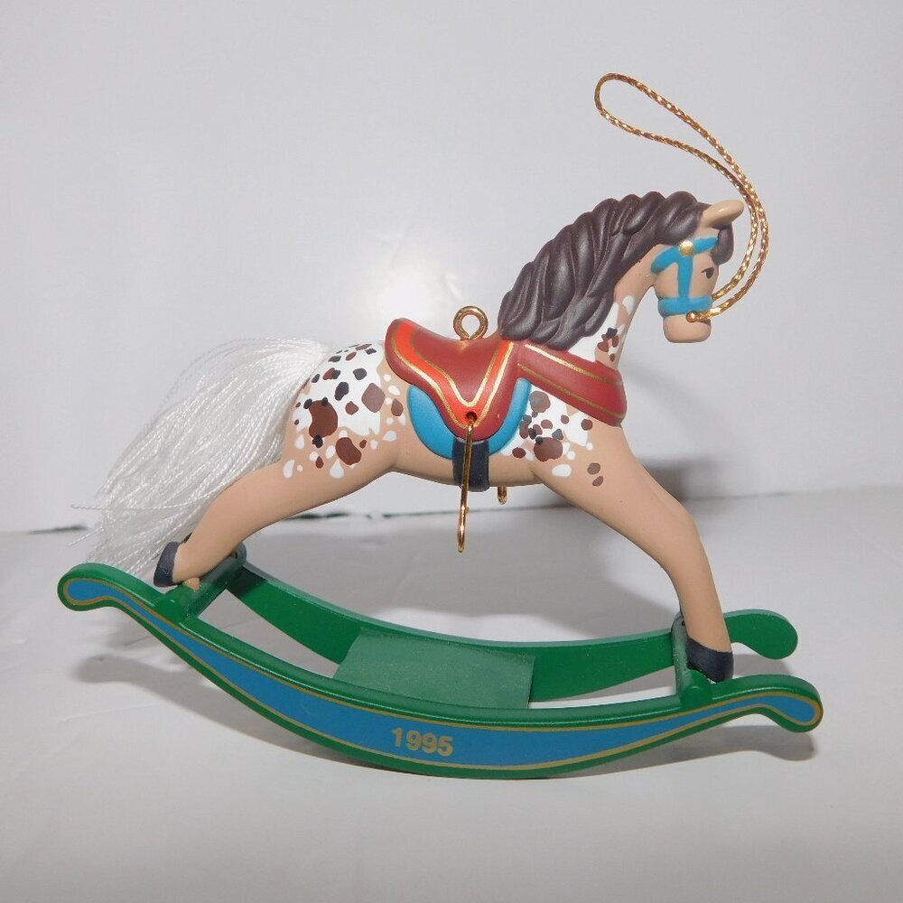 VTG 1995 Hallmark Rocking Horse #15 Christmas Tree Ornament Collector Series